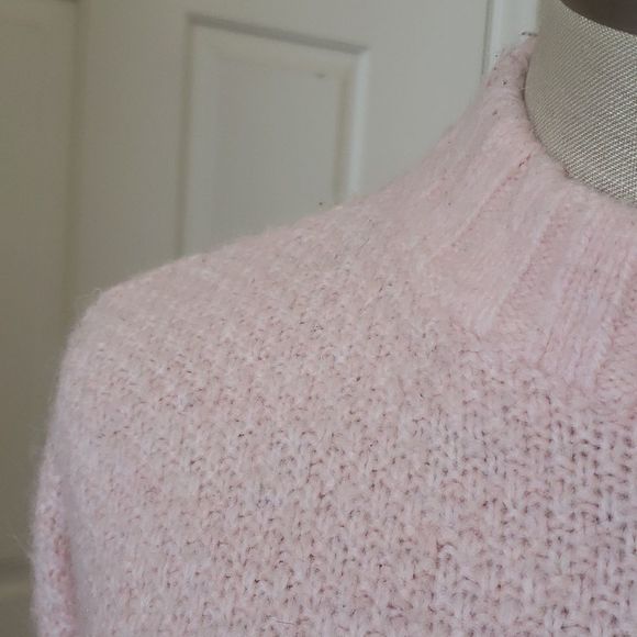 🔴 LOU & GREY Soft Cozy Chunky Knit Textured Sweater Pastel Pink - Picture 6 of 11